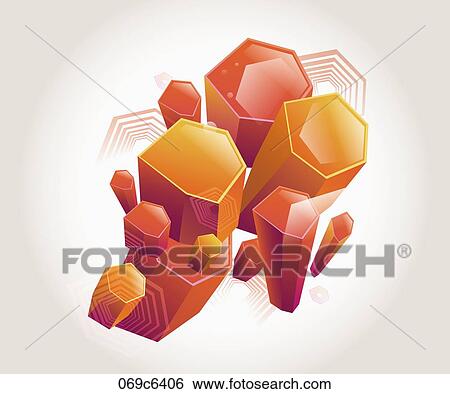 patterned three dimensions polygons View Large Illustration Stock Illustration - patterned three dimensions polygons. Fotosearch