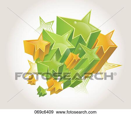 Stock Illustration - patterned three dimensions polygons. Fotosearch