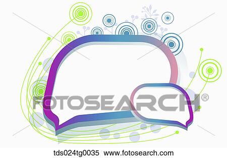 Stock Illustration - speech bubbles shaped backdrop. Fotosearch