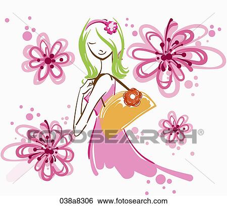 Stock Illustration - stylish woman. Fotosearch