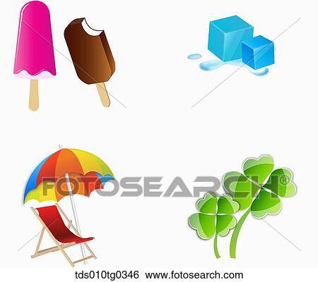 Stock Illustration - summer icons. Fotosearch