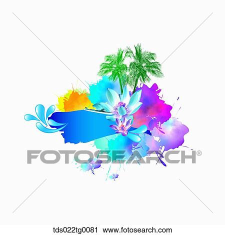 summer illustration in loud colour View Large Illustration Clip Art - summer illustration in loud colour. Fotosearch