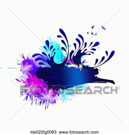Drawing - summer illustration in loud colour. Fotosearch