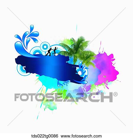 summer illustration in loud colour View Large Illustration Stock Illustration - summer illustration in loud colour. Fotosearch