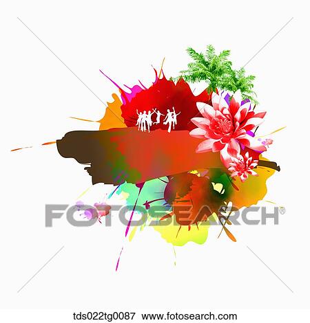 summer illustration in loud colour View Large Illustration Stock Illustration - summer illustration in loud colour. Fotosearch