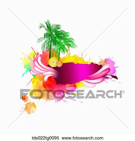 summer illustration in loud colour View Large Illustration Stock Illustration - summer illustration in loud colour. Fotosearch