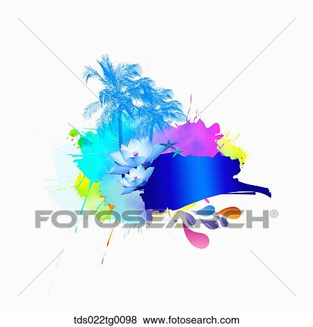 summer illustration in loud colour View Large Illustration Stock Illustration - summer illustration in loud colour. Fotosearch