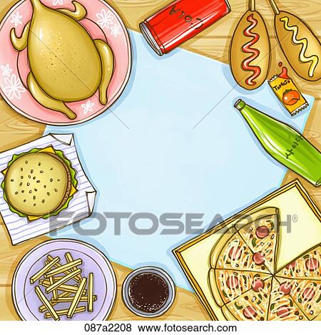Stock Illustration - various fastfood. Fotosearch