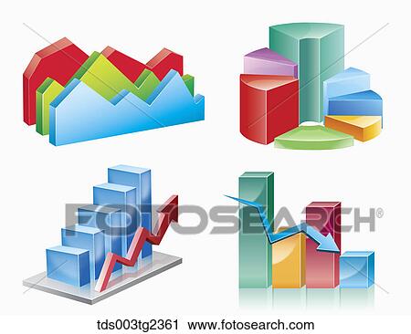 Clip Art - various types of graph. Fotosearch