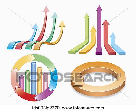 Clipart - various types of graph. Fotosearch