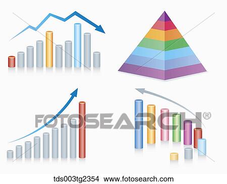 Stock Illustration - various types of graph. Fotosearch