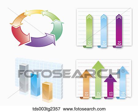 Stock Illustration - various types of graph. Fotosearch
