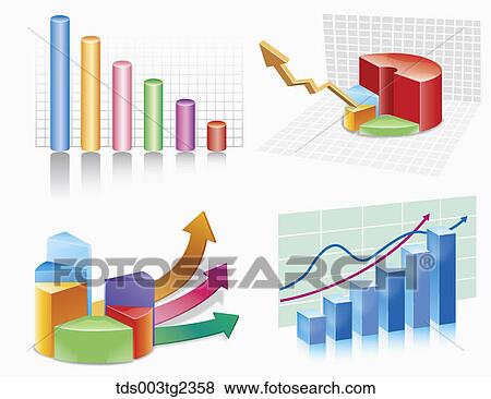 various types of graph View Large Illustration Stock Illustration - various types of graph. Fotosearch