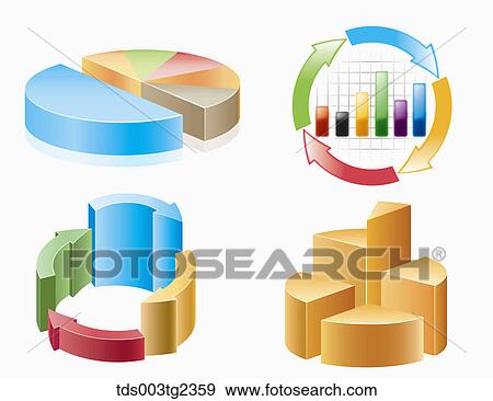 various types of graph View Large Illustration Stock Illustration - various types of graph. Fotosearch