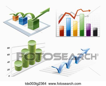 Stock Illustration - various types of graph. Fotosearch
