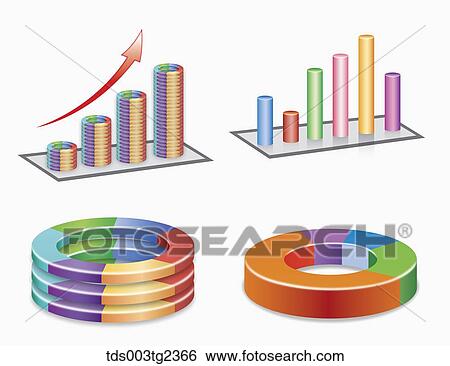 Stock Illustration - various types of graph. Fotosearch