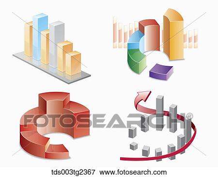 Stock Illustration - various types of graph. Fotosearch