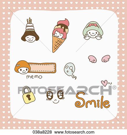 Stock Illustration - various types of illustration in stickers. Fotosearch