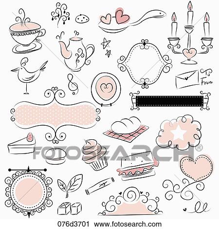 Clip Art - various types of life goods in illustration. Fotosearch