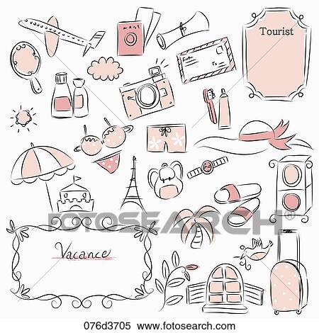 Stock Illustration - various types of life goods in illustration. Fotosearch