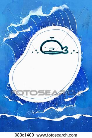 whale in the blue sea View Large Illustration Stock Illustration - whale in the blue sea. Fotosearch