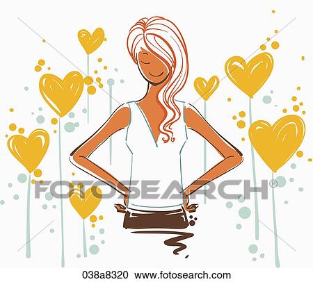 woman put her hands on her hip View Large Illustration Clipart - woman put her hands on her hip. Fotosearch