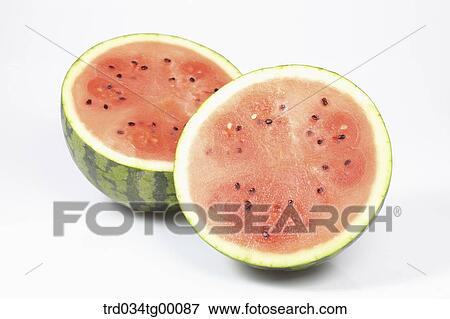 cross section of watermelon View Large Photo Image Stock Photo - cross section of watermelon. Fotosearch