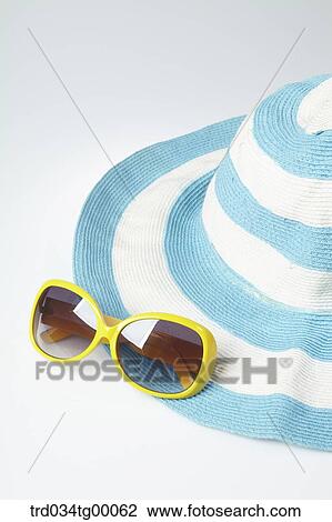 hat with sunglasses View Large Photo Image Stock Image - hat with sunglasses. Fotosearch