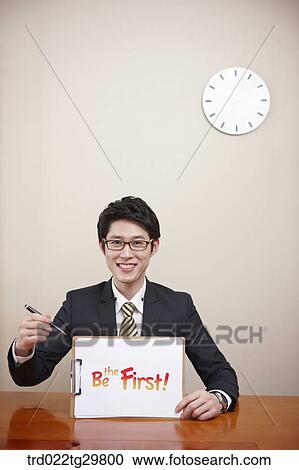 man holding message board View Large Photo Image Stock Image - man holding message board. Fotosearch