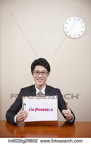 man holding message board View Large Photo Image Stock Image - man holding message board. Fotosearch