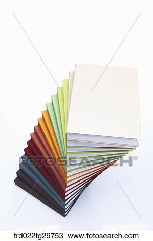 Stock Image - piled books in spiral. Fotosearch