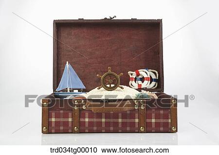 props of summer in luggage bag View Large Photo Image Stock Image - props of summer in luggage bag. Fotosearch