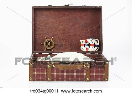 props of summer in luggage bag View Large Photo Image Stock Image - props of summer in luggage bag. Fotosearch