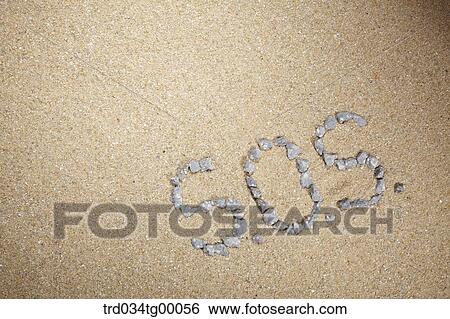 SOS words on the sand View Large Photo Image Stock Photograph - SOS words on the sand. Fotosearch