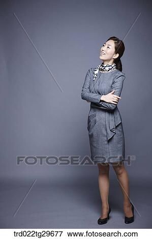 Stock Photo - woman crossed arms. Fotosearch