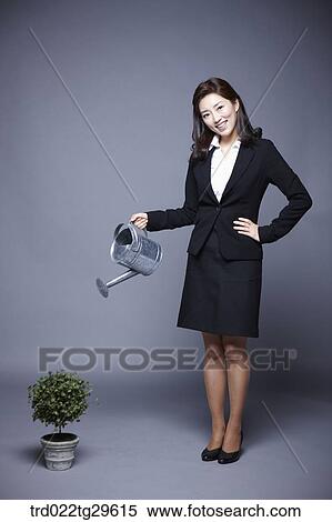 woman watering plant View Large Photo Image Stock Photography - woman watering plant. Fotosearch