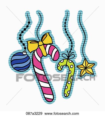 Christmas with tree decorations View Large Illustration Stock Illustration - Christmas with tree decorations. Fotosearch