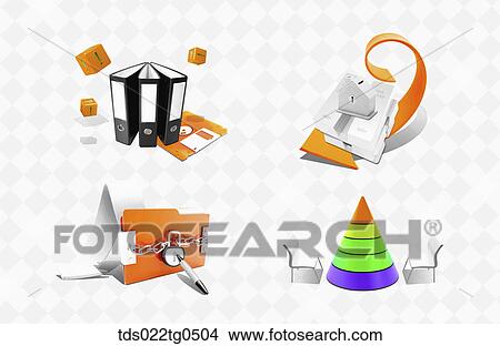 Stock Illustration - Items representing business. Fotosearch