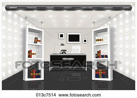 office room View Large Illustration Stock Illustration - office room . Fotosearch