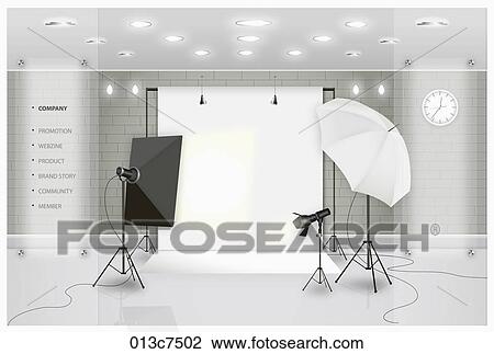 photographing studio View Large Illustration Drawing - photographing studio. Fotosearch