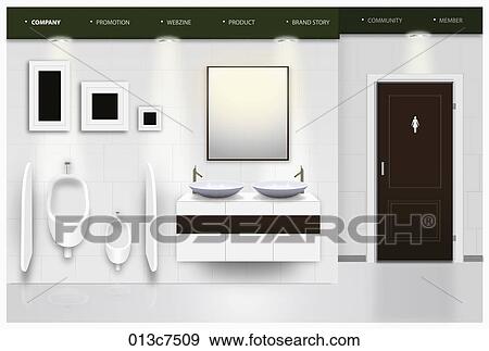 restroom View Large Illustration Stock Illustration - restroom . Fotosearch