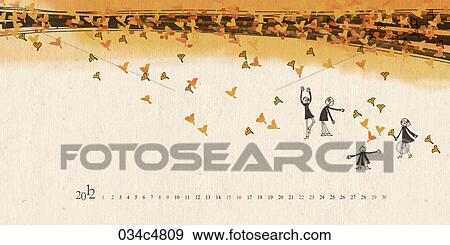September calendar with falling leaves in 2012 View Large Illustration Stock Illustration - September calendar with falling leaves in 2012. Fotosearch