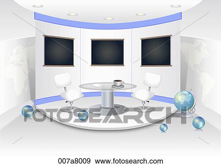 table and chairs with blackboards around View Large Illustration Stock Illustration - table and chairs with blackboards around. Fotosearch