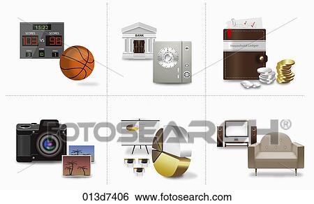 The various images for business View Large Illustration Stock Illustration - The various images for business. Fotosearch