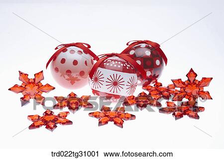 The red Christmas ball decorations with red crystal snowflake around View Large Photo Image Stock Image - The red Christmas ball decorations with red crystal snowflake around. Fotosearch