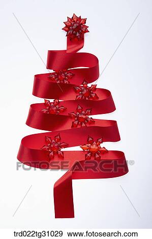 The tree shaped red tie and red crystal snowflake View Large Photo Image Stock Photo - The tree shaped red tie and red crystal snowflake. Fotosearch