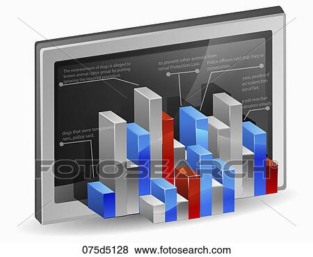 Black monitor and bar graphs View Large Illustration Stock Illustration - Black monitor and bar graphs. Fotosearch