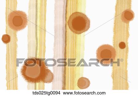 Stock Illustration - Blurry image of lines and circles in brownish color. Fotosearch