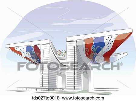 Drawing of a Korea peace gate View Large Illustration Stock Illustration - Drawing of a Korea peace gate. Fotosearch