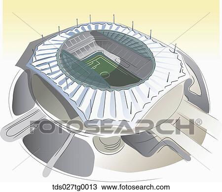Drawing of a Korea world cup stadium View Large Illustration Drawing - Drawing of a Korea world cup stadium. Fotosearch
